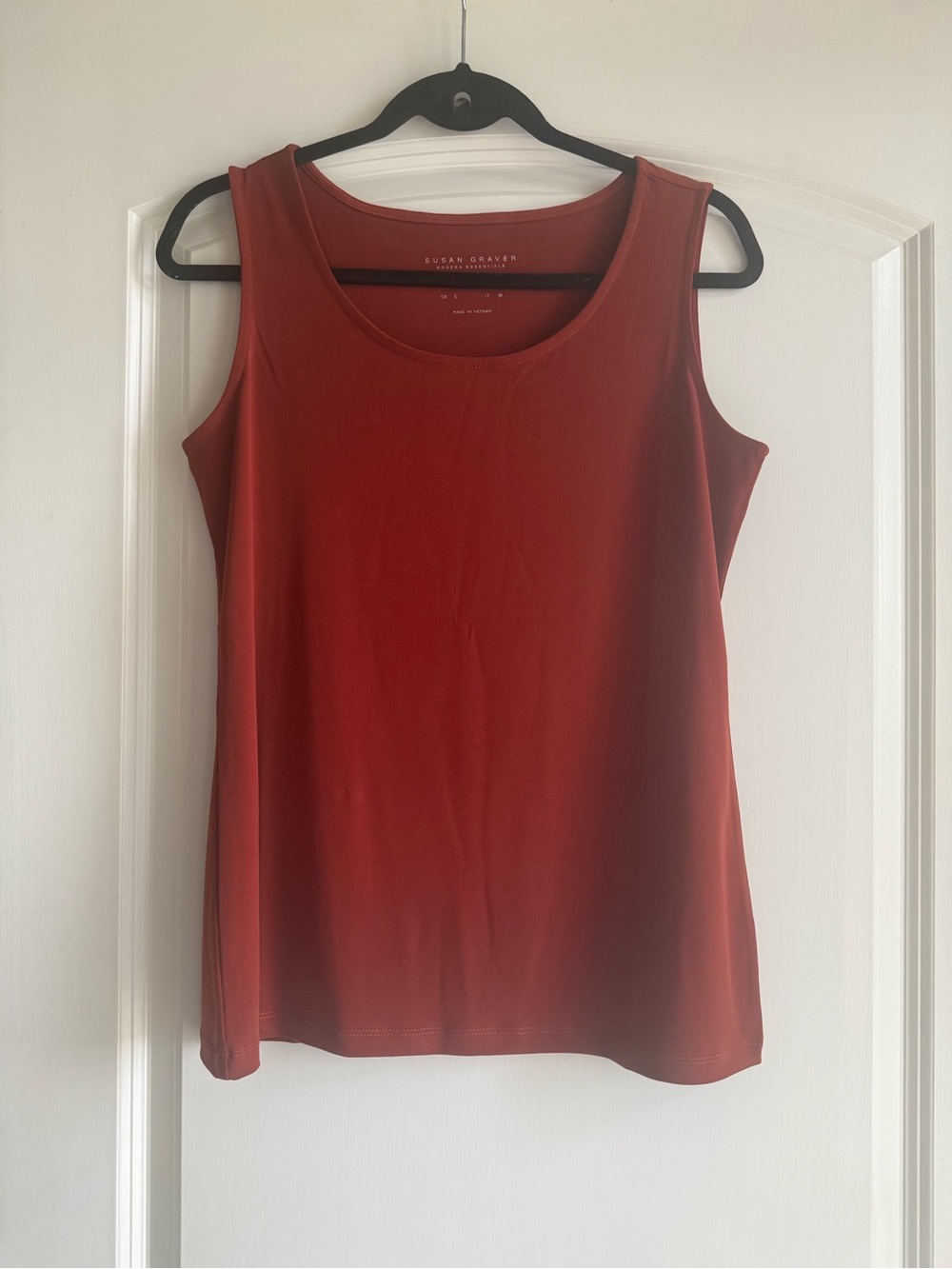 Susan Graver Rust Scoop Neck Tank Top